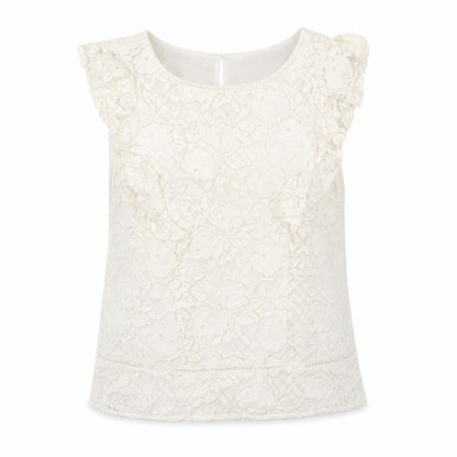 Womens UK Size 12 Oasis Ivory Basic Blouse