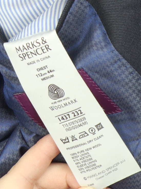 Marks and Spencer Men's Blue Medium Blazer