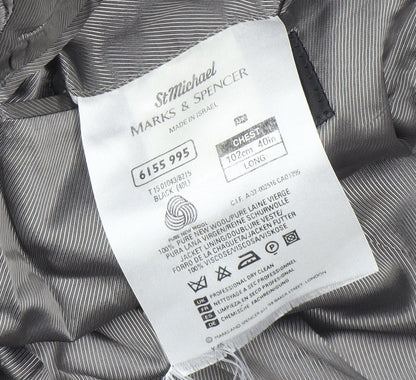 Mens UK Size 40 Marks and Spencer Regular Black Suit Jacket