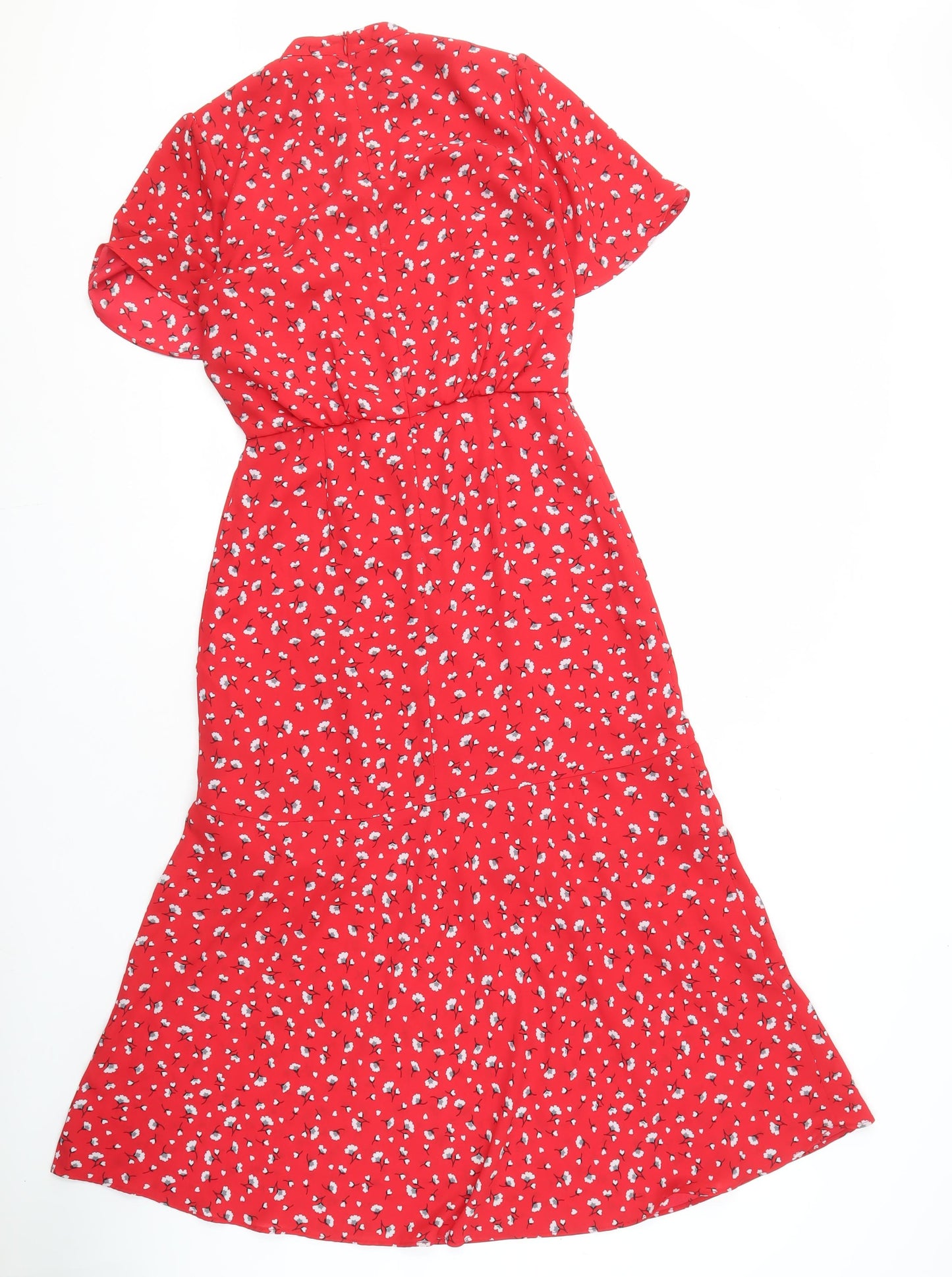 Oasis Women’s Red Floral Dress Size 6