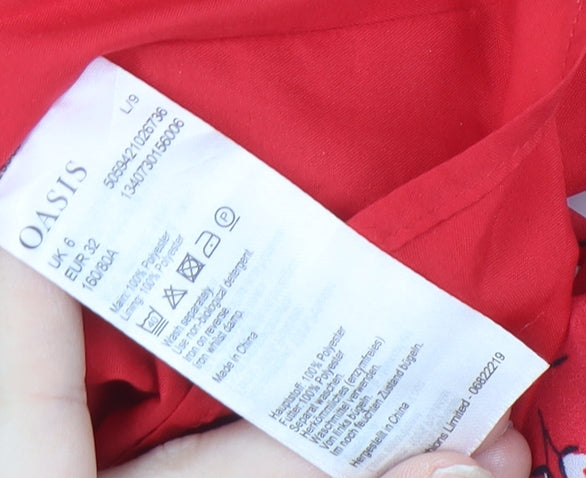 Oasis Women’s Red Floral Dress Size 6