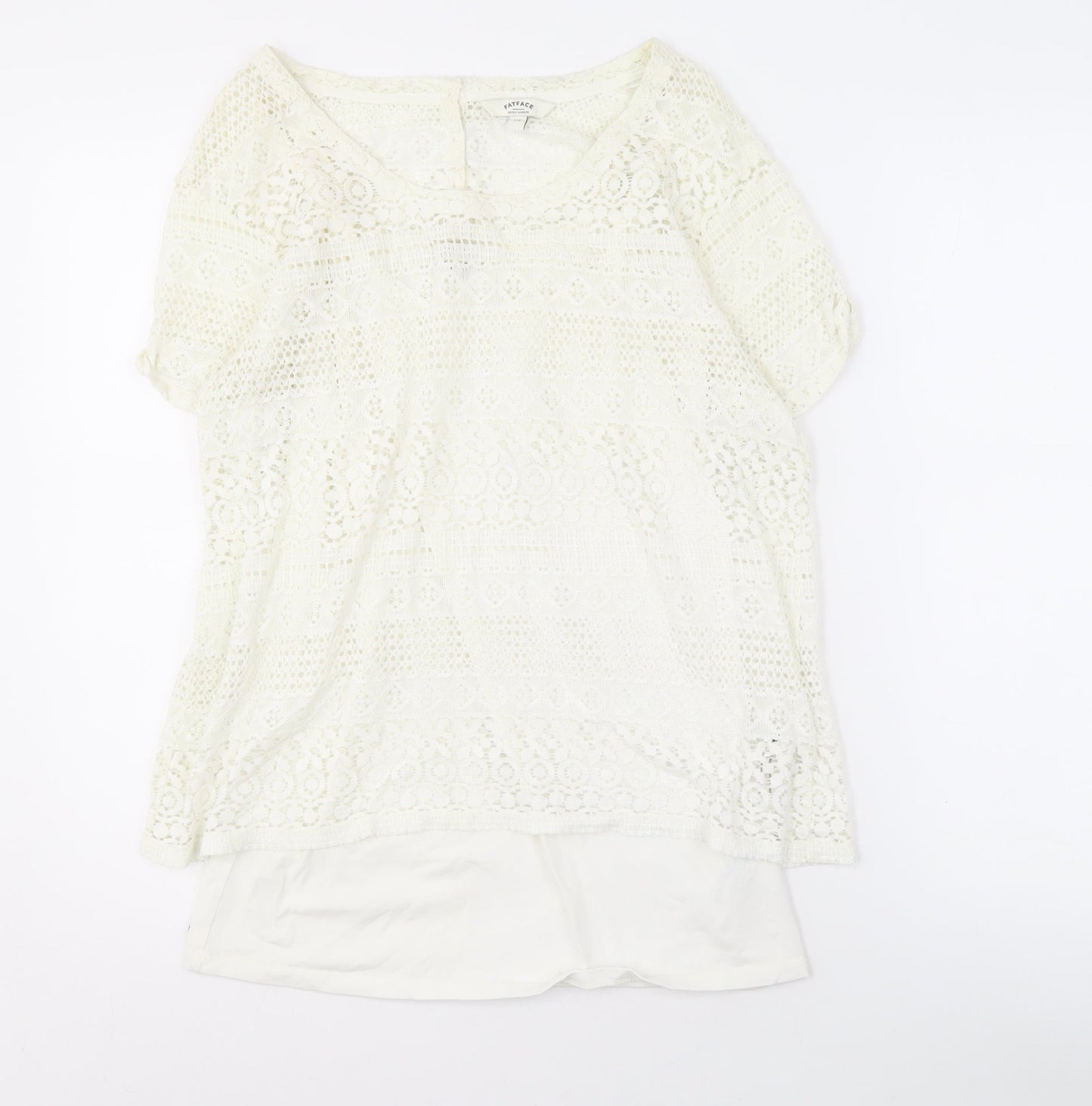 Womens UK Size 12 FatFace Ivory Camisole Blouse