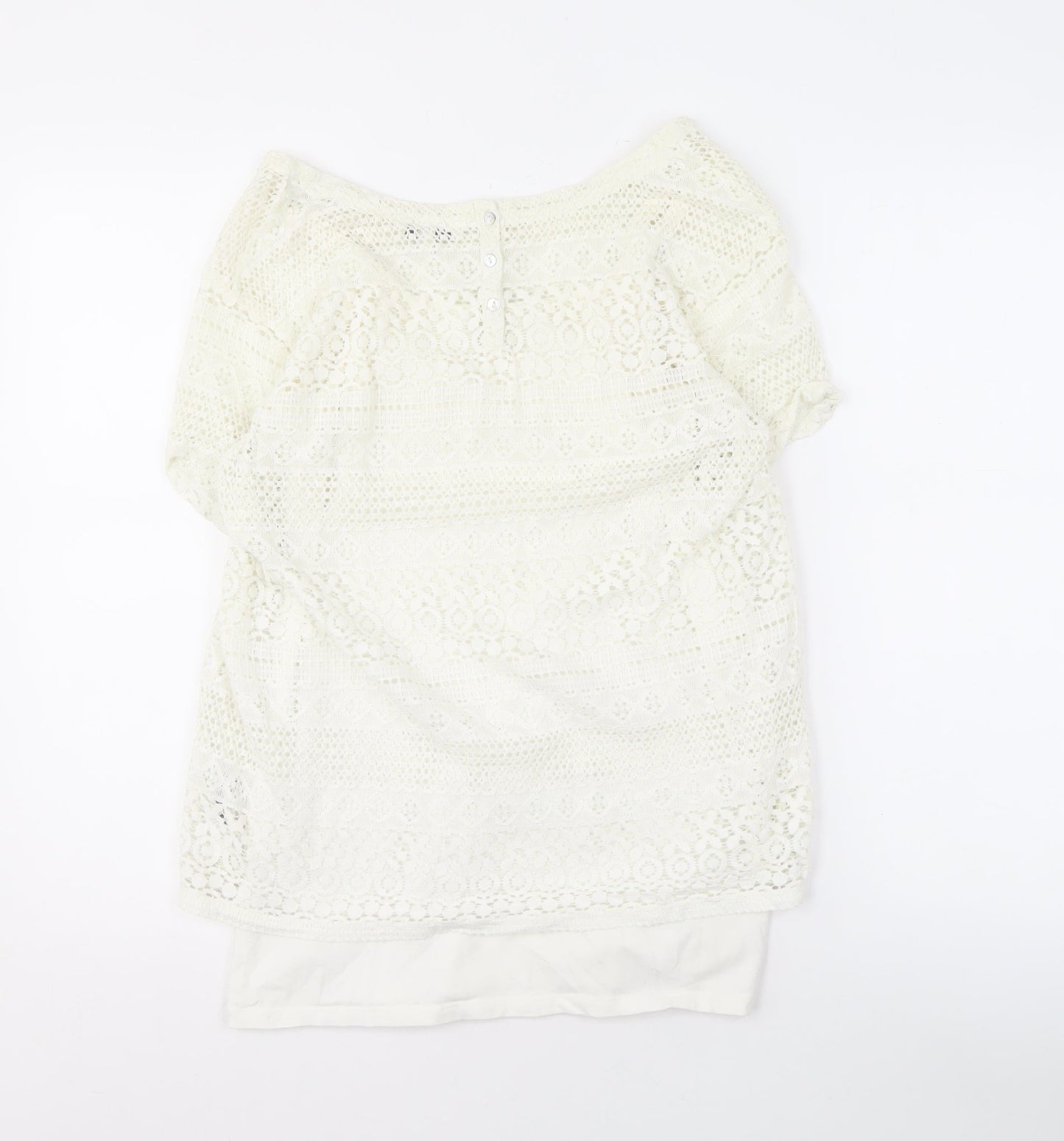 Womens UK Size 12 FatFace Ivory Camisole Blouse