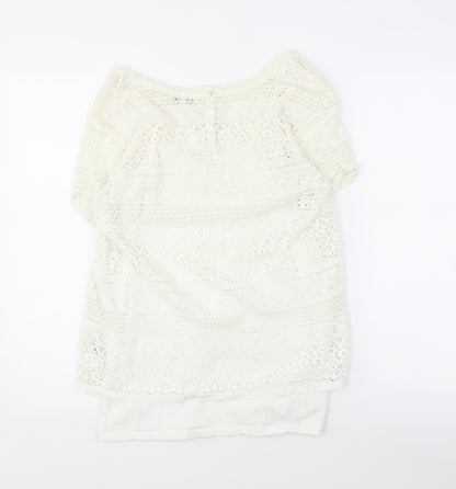Womens UK Size 12 FatFace Ivory Camisole Blouse
