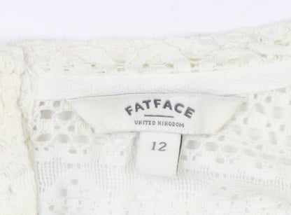 Womens UK Size 12 FatFace Ivory Camisole Blouse