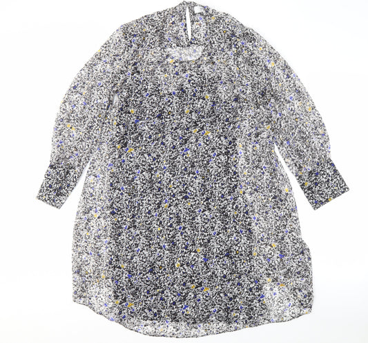 Reiss Women's Multicoloured Floral Shift Dress - Size 4