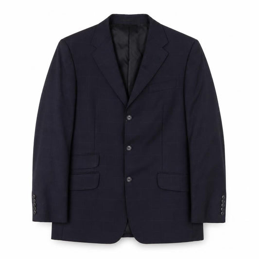 Next Men's Black Check Blazer 42L Formal Luxury
