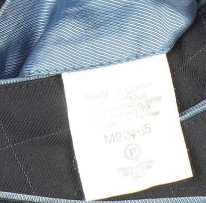 Next Men's Black Check Blazer 42L Formal Luxury