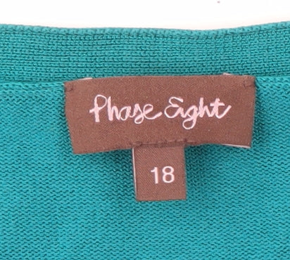 Womens UK Size 18 Phase Eight Green Shrug Jumper