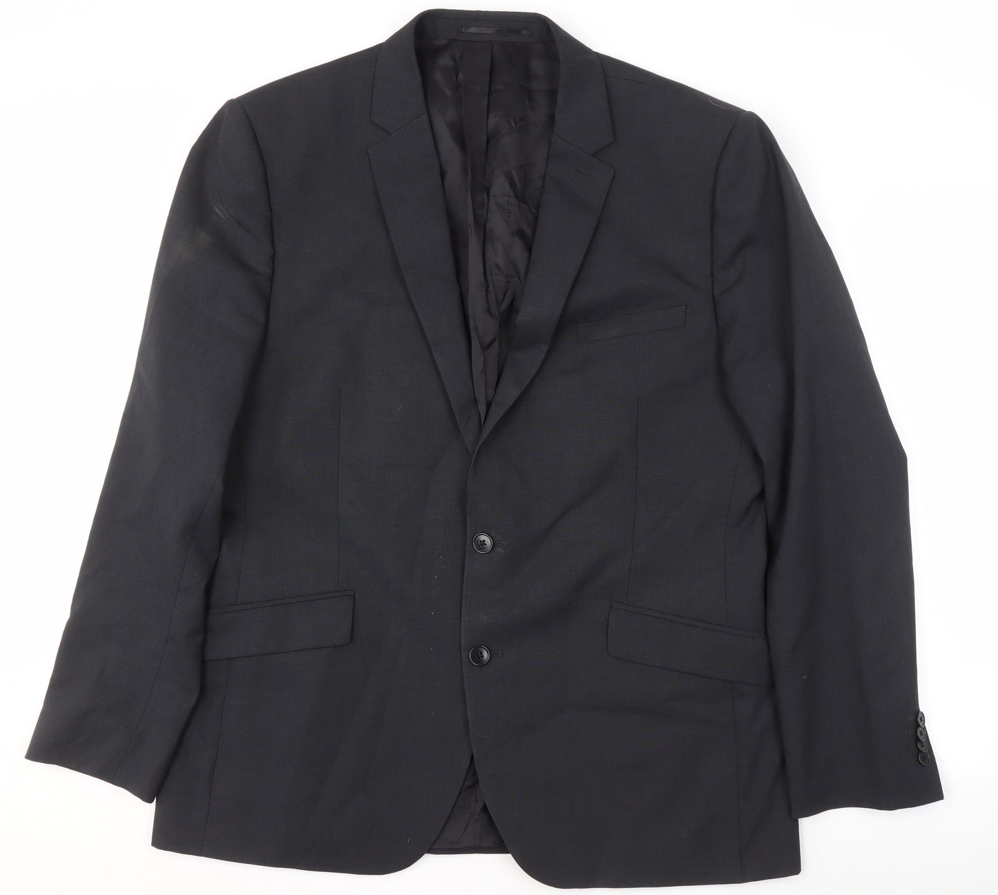 Kenneth Cole Men's Black Blazer 44R Formal Wool Jacket