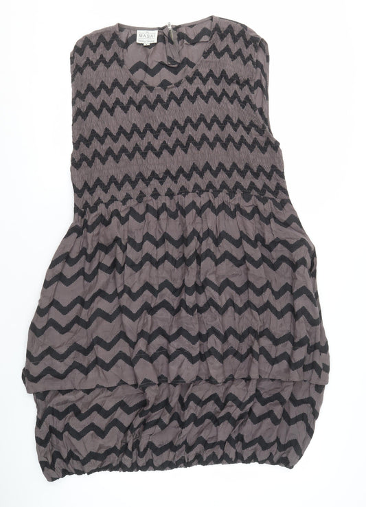 Masai Women's Grey Trapeze Dress L Casual