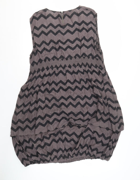 Masai Women's Grey Trapeze Dress L Casual