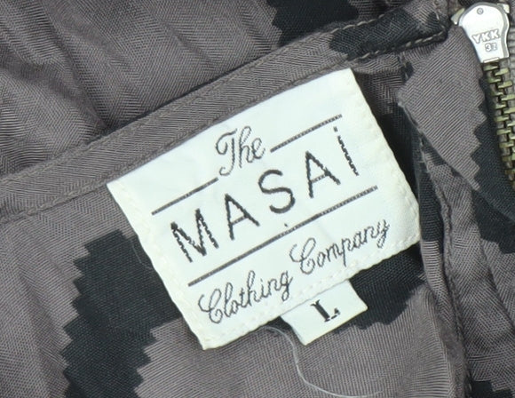 Masai Women's Grey Trapeze Dress L Casual