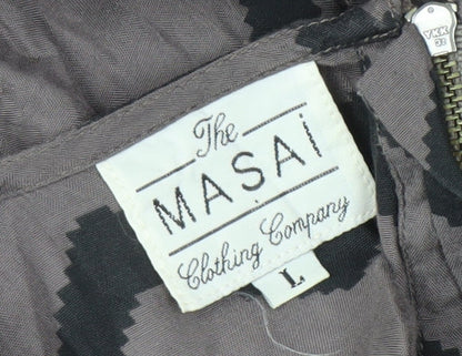 Masai Women's Grey Trapeze Dress L Casual