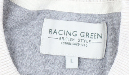 Racing Green Men's Ivory L Cable-Knit Jumper Pullover