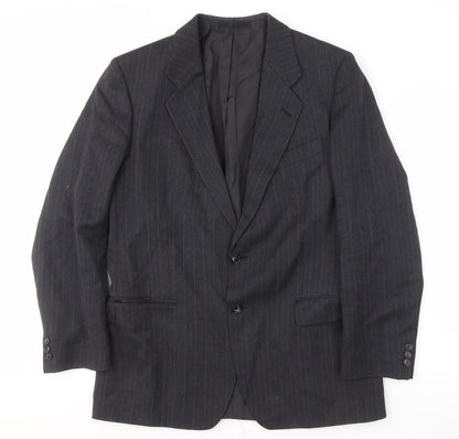 St Michael Men's Grey Striped Blazer, Size M, Business