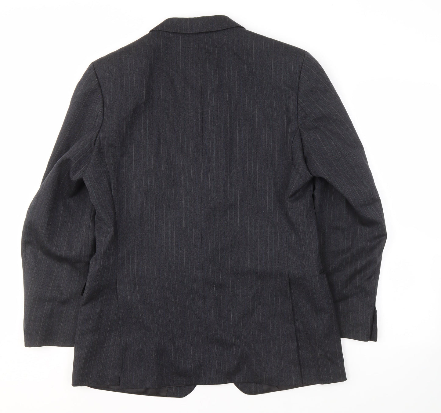 St Michael Men's Grey Striped Blazer, Size M, Business