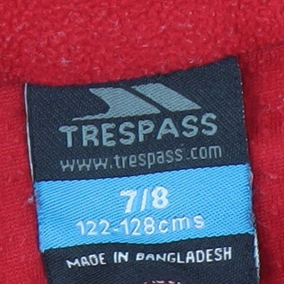 Trespass Boys Red Fleece 1/2 Zip Sweatshirt 7-8 Years