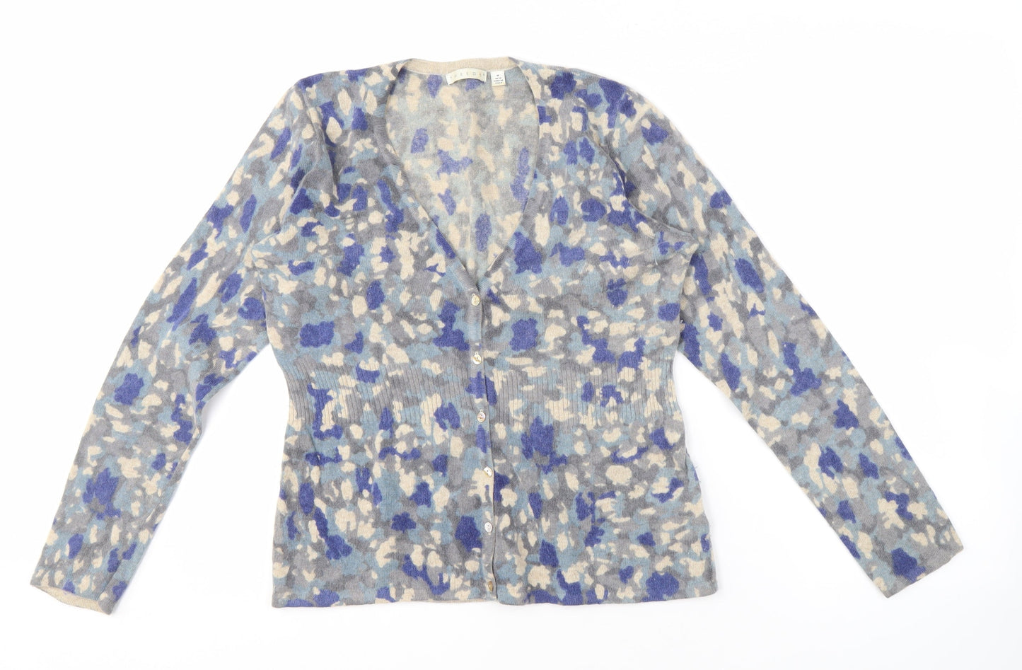 Tweeds Women's Blue Cardigan, Size M, V-Neck