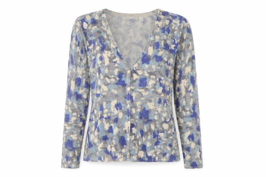 Tweeds Women's Blue Cardigan, Size M, V-Neck