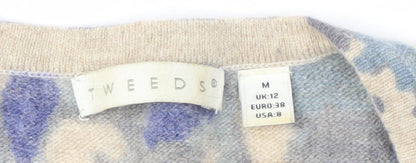 Tweeds Women's Blue Cardigan, Size M, V-Neck