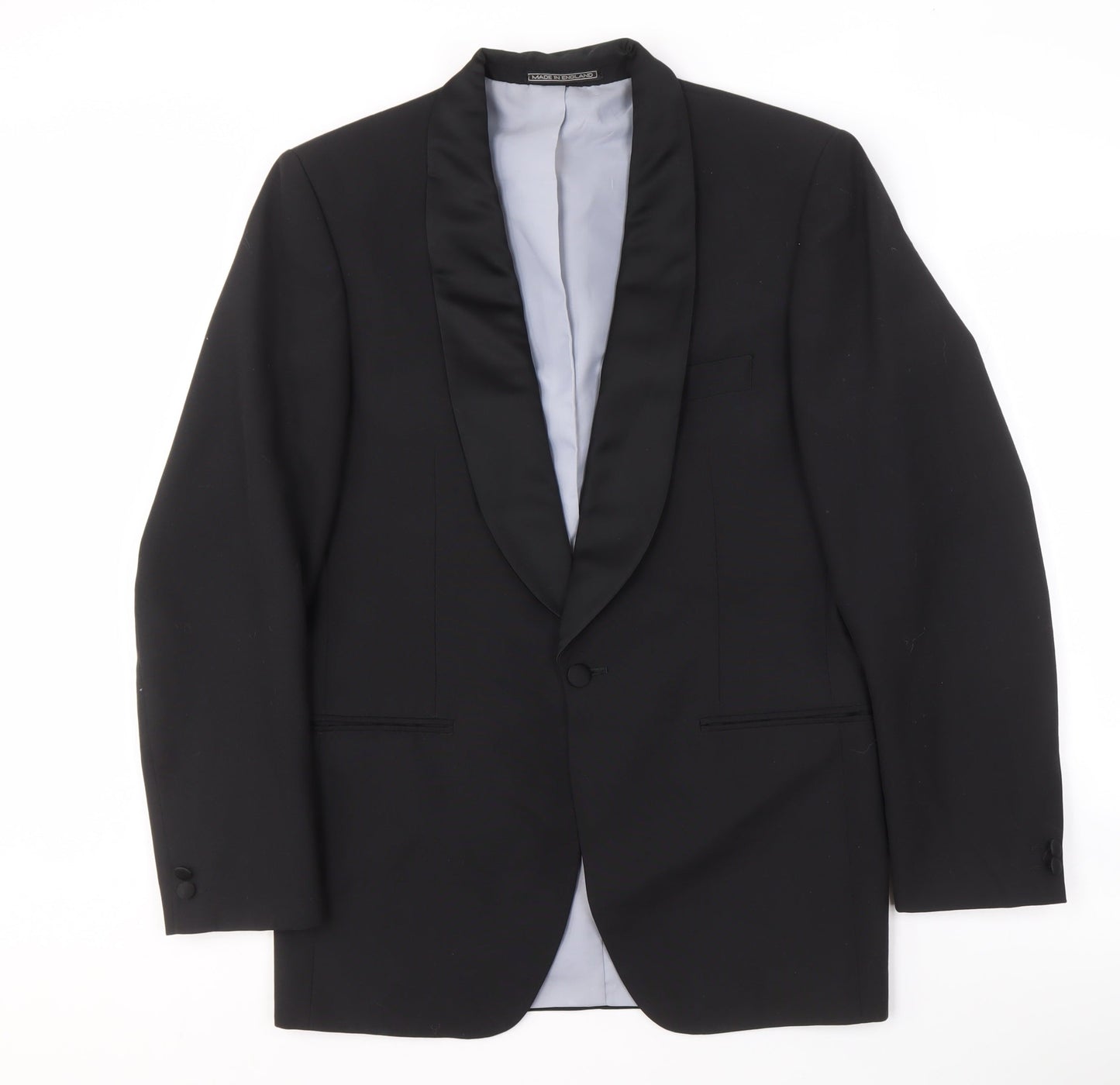 Jonelle Men's Black Tuxedo Blazer, Shawl Lapel, 48