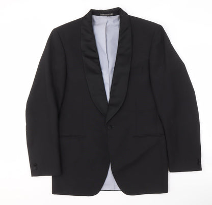 Jonelle Men's Black Tuxedo Blazer, Shawl Lapel, 48