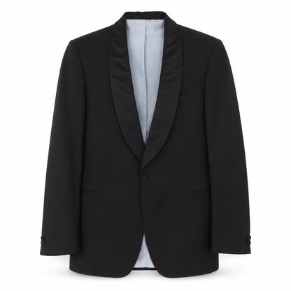 Jonelle Men's Black Tuxedo Blazer, Shawl Lapel, 48