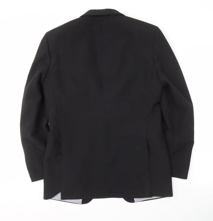 Jonelle Men's Black Tuxedo Blazer, Shawl Lapel, 48