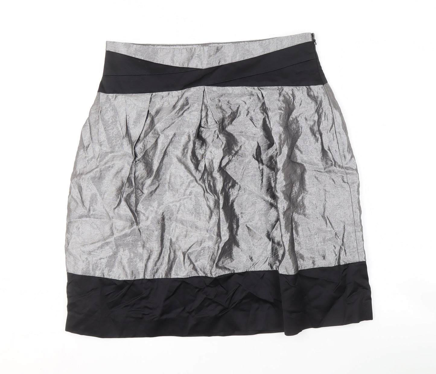 Coast Women's Grey Black Viscose Regular Skirt Size 16