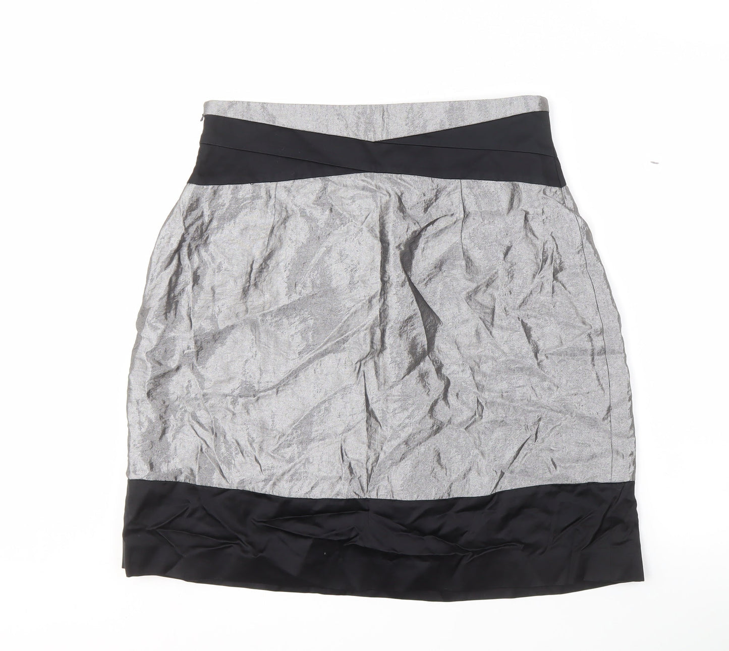 Coast Women's Grey Black Viscose Regular Skirt Size 16