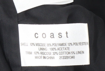 Coast Women's Grey Black Viscose Regular Skirt Size 16