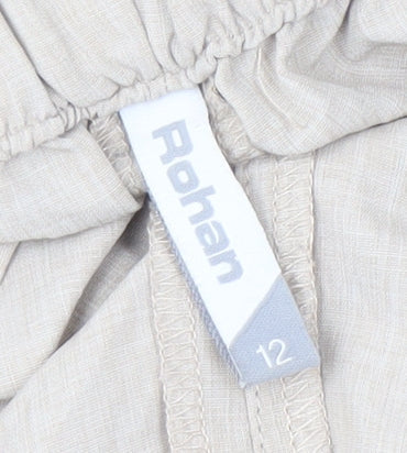 Rohan Women's Beige Trousers Size 12 Polyamide