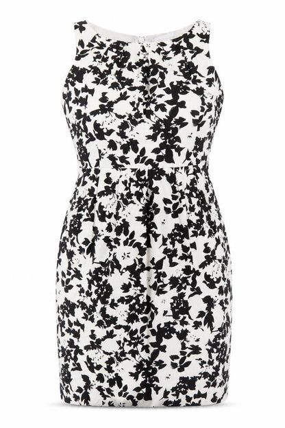 Amaranté Women's Black & White Floral Sheath Dress Size 8