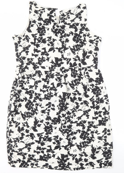 Amaranté Women's Black & White Floral Sheath Dress Size 8
