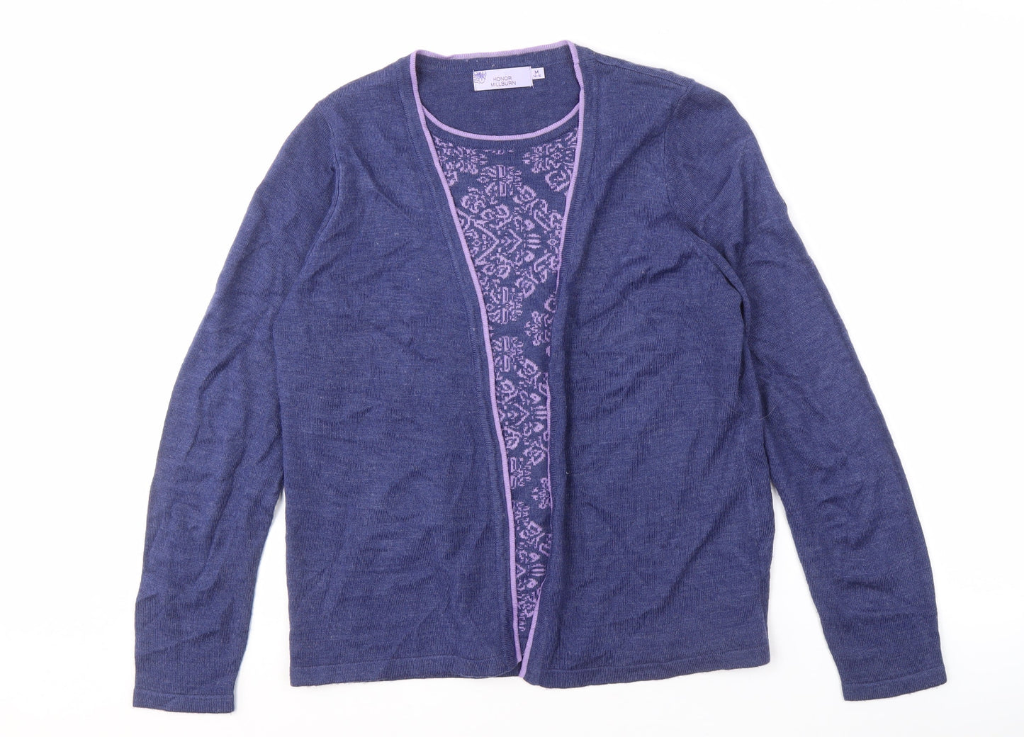 Womens UK Size M Honor Millburn Blue Cardigan Jumper