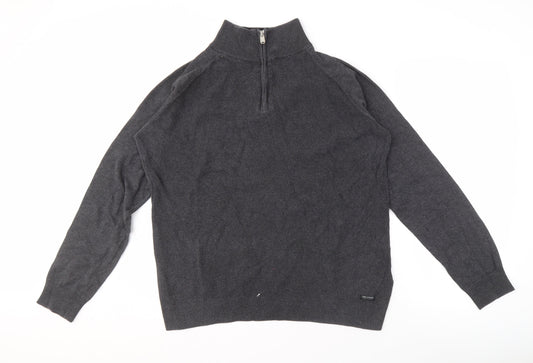 Threadbare Men's Grey Pullover Jumper L - Casual Style