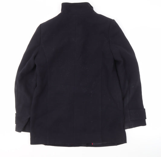 Womens UK Size 10 Laura Ashley Black Overcoat