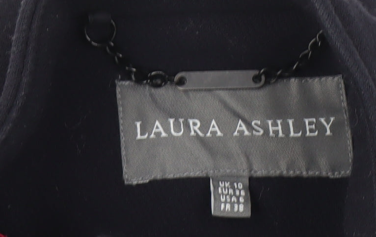 Womens UK Size 10 Laura Ashley Black Overcoat