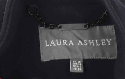 Womens UK Size 10 Laura Ashley Black Overcoat