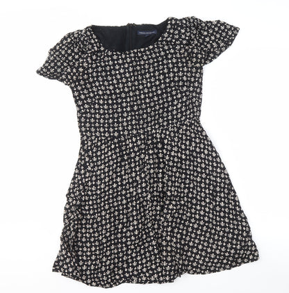 French Connection Women's Black A-Line Floral Dress