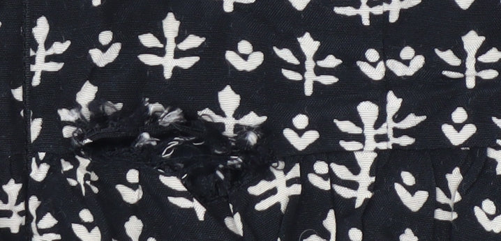 French Connection Women's Black A-Line Floral Dress