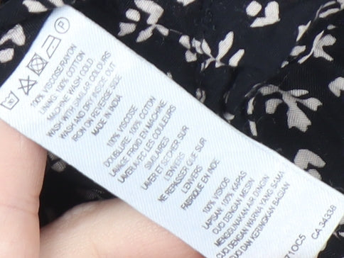 French Connection Women's Black A-Line Floral Dress