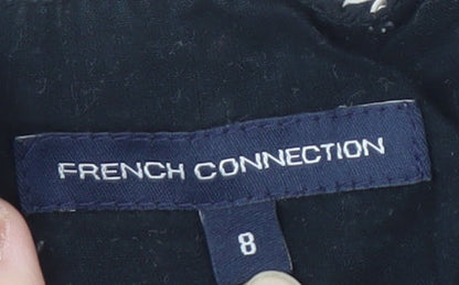 French Connection Women's Black A-Line Floral Dress