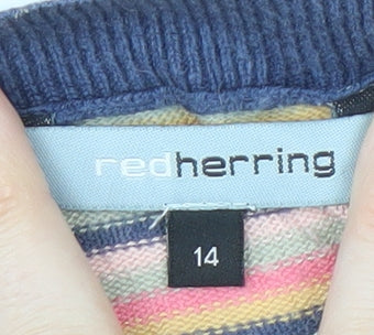 Womens UK Size 14 Red Herring Multicoloured Cardigan Jumper