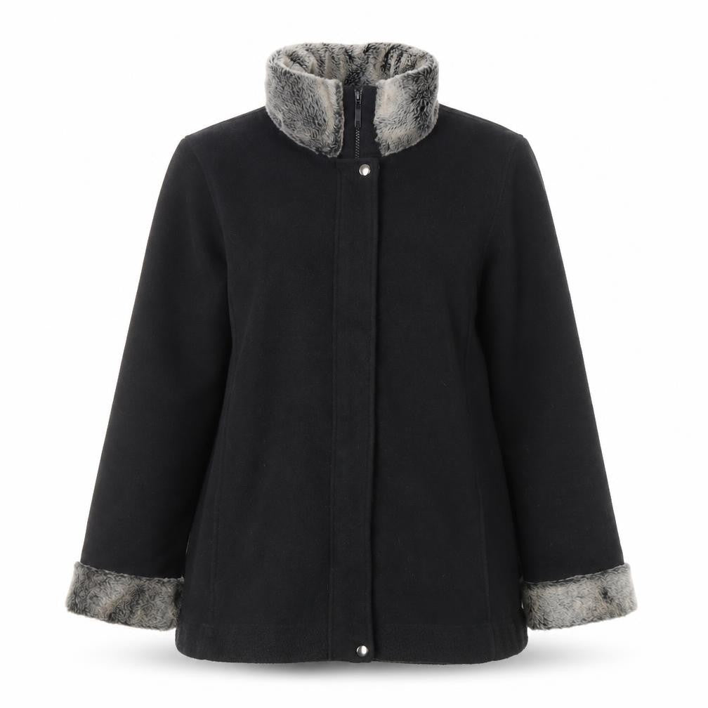 Womens UK Size 12 Cotton Traders Black Basic Jacket