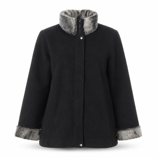 Womens UK Size 12 Cotton Traders Black Basic Jacket