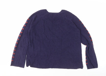 Womens UK Size M YERSE Blue Pullover Jumper