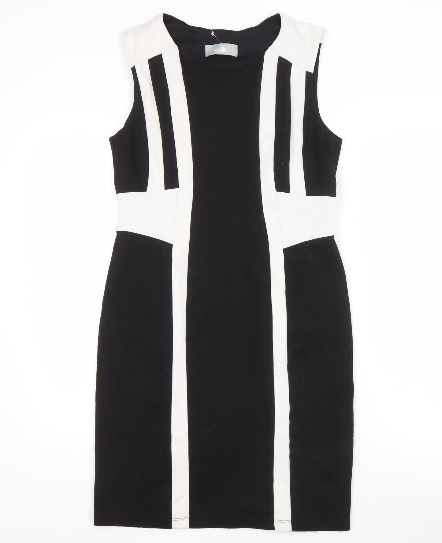 Wallis Women's Black & White Sheath Dress, Size 12