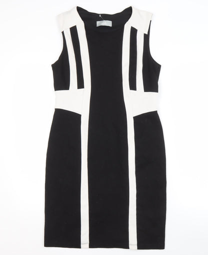 Wallis Women's Black & White Sheath Dress, Size 12